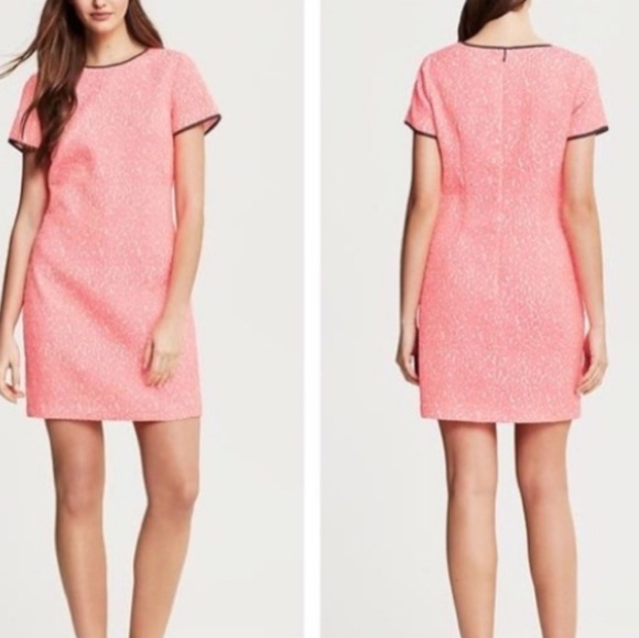 Banana Republic | Neon Pink Textured Leopard Dress - Picture 8 of 8